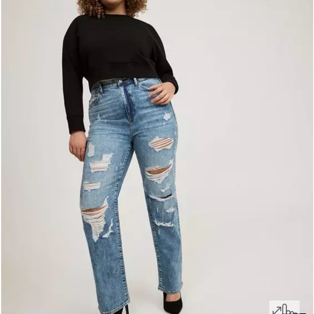 Torrid High Rise Distressed Blue Jeans- BNWT- size 24W